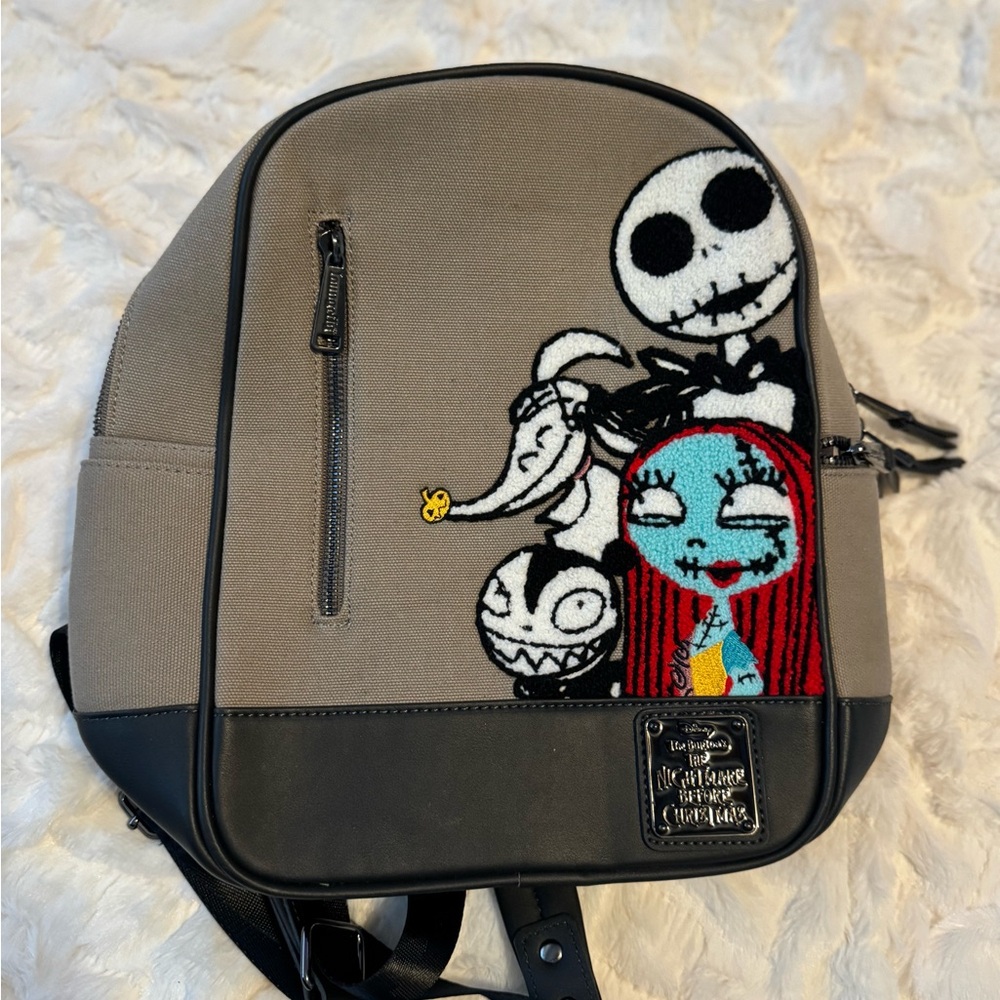 Loungefly Beige and Black Nightmare Backpack